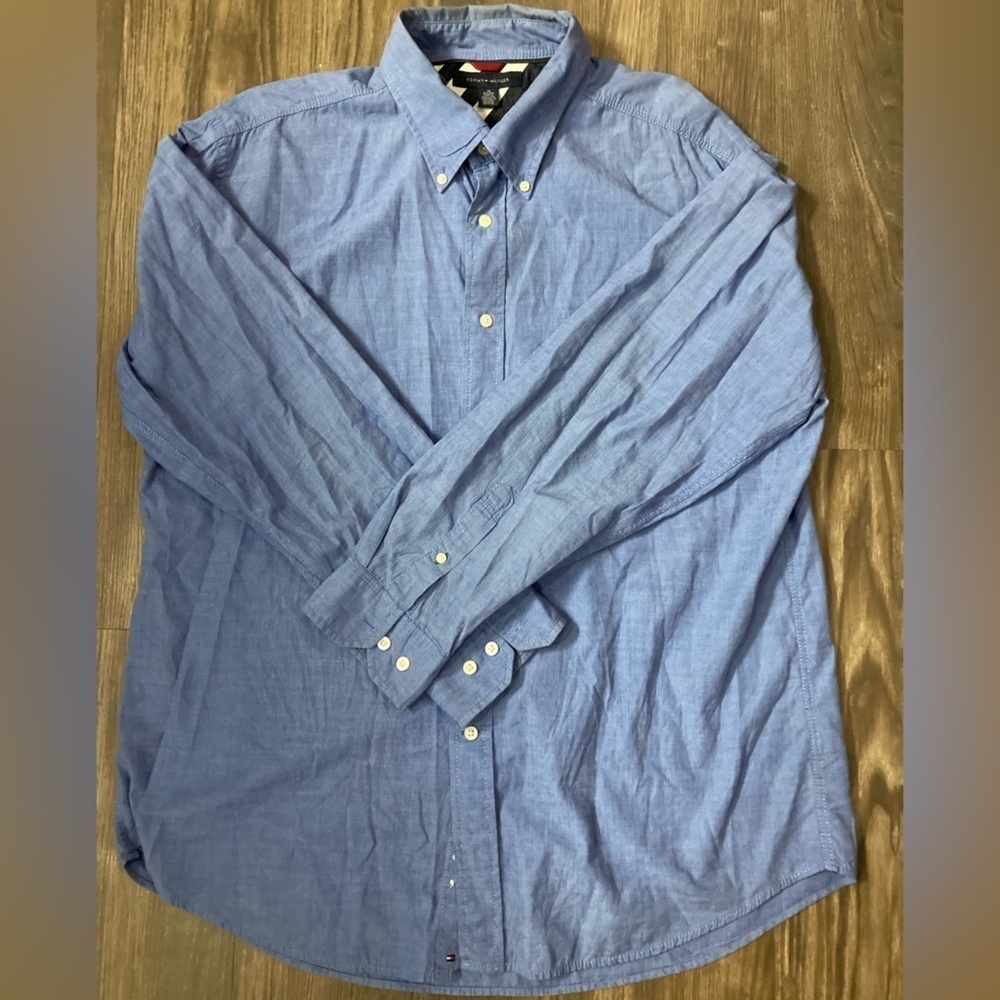 Tommy Hilfiger Men’s Blue XL Button Down Shirt